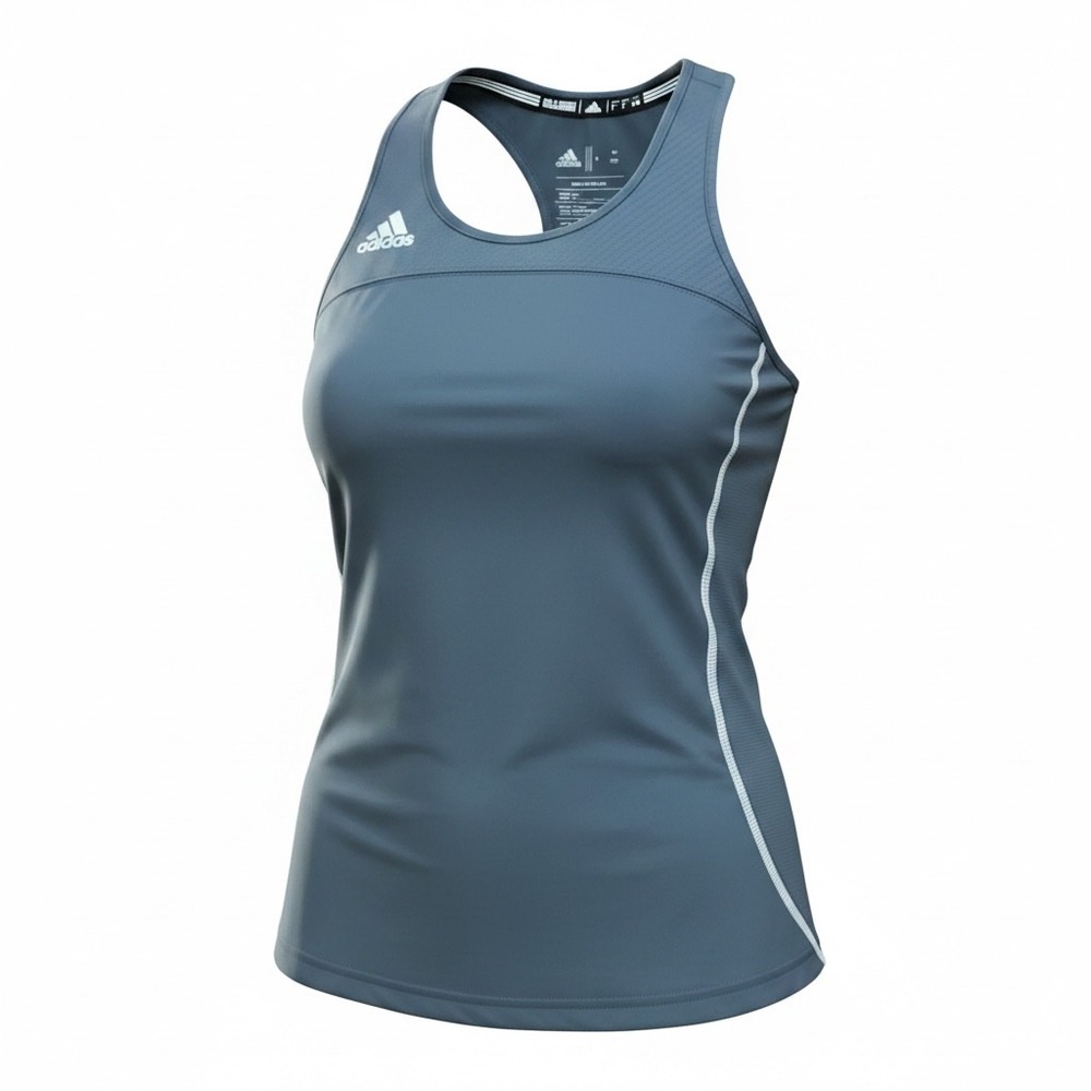 Adidas Climacool Racerback Tank Top Womens Large Grey Athletic AT5189